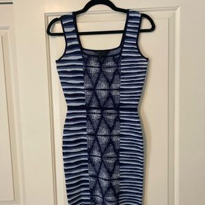 BCBG Max Azria Hailey Bodycon Bandage Dress Blue Small